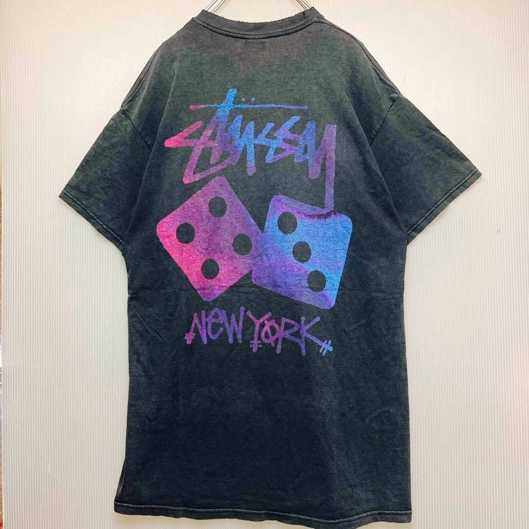 STUSSY(ステューシー)のstussy ステューシー NEWYORK ダイスロゴ TEE ダークグレーXL メンズのトップス(Tシャツ/カットソー(半袖/袖なし))の商品写真