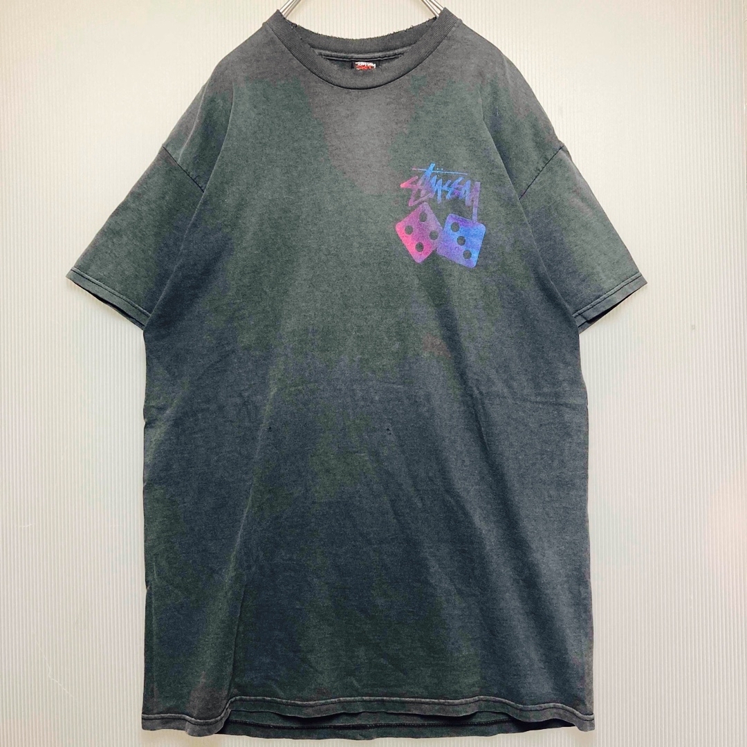 STUSSY(ステューシー)のstussy ステューシー NEWYORK ダイスロゴ TEE ダークグレーXL メンズのトップス(Tシャツ/カットソー(半袖/袖なし))の商品写真