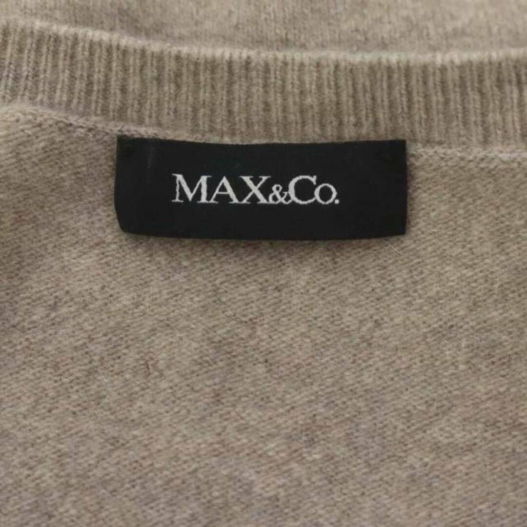 Max & Co.(マックスアンドコー)のマックス&コー MAX&CO. Vネックニット セーター 七分袖 M グレージュ レディースのトップス(ニット/セーター)の商品写真