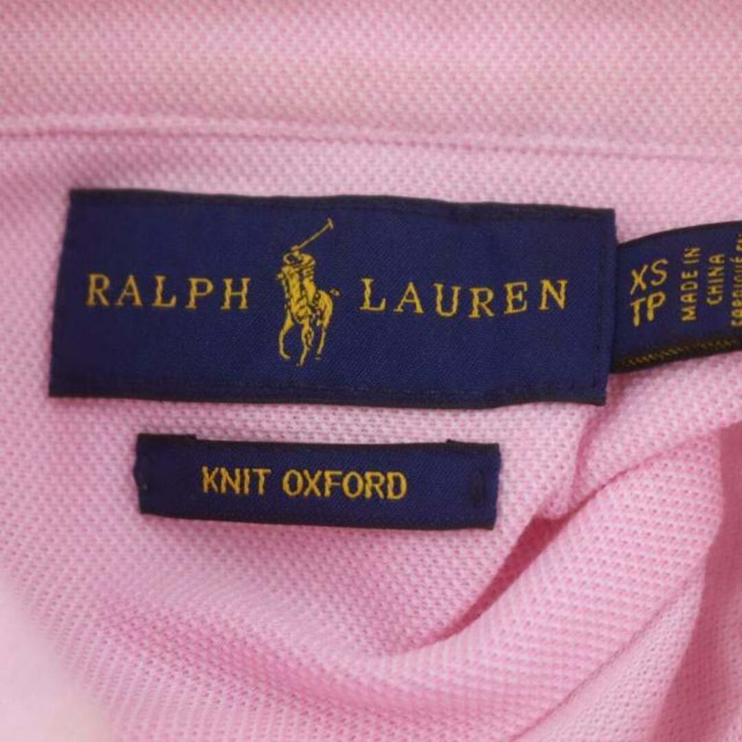 Ralph Lauren(ラルフローレン)のラルフローレン カノコボタンダウンシャツ 長袖 ロゴ刺繍 XS ピンク レディースのトップス(シャツ/ブラウス(長袖/七分))の商品写真