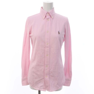 ラルフローレン(Ralph Lauren)のラルフローレン カノコボタンダウンシャツ 長袖 ロゴ刺繍 XS ピンク(シャツ/ブラウス(長袖/七分))