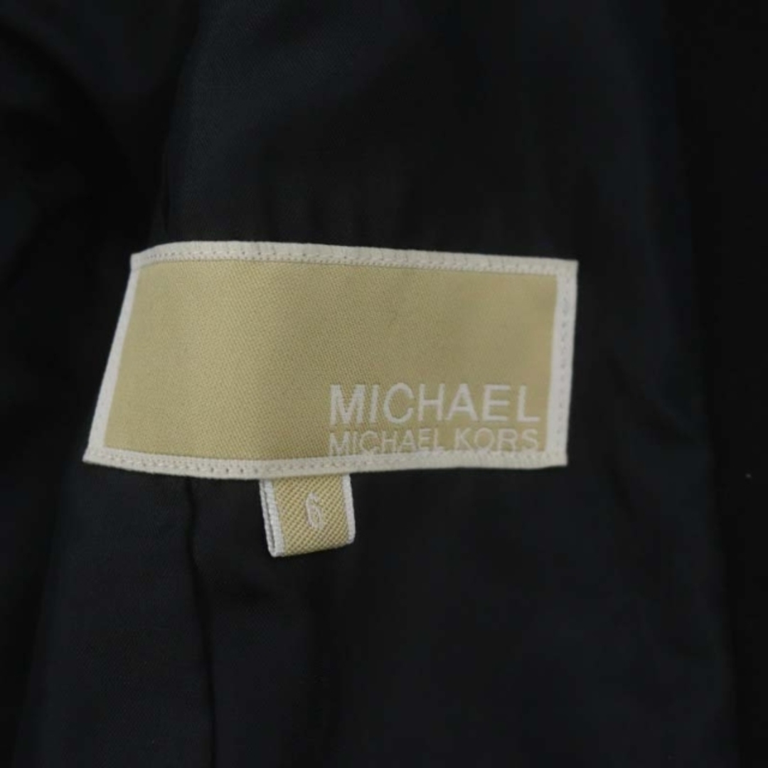 Michael Kors(マイケルコース)のマイケルコース Pコート ステンカラー ウール 6 S 黒 ブラック レディースのジャケット/アウター(ピーコート)の商品写真