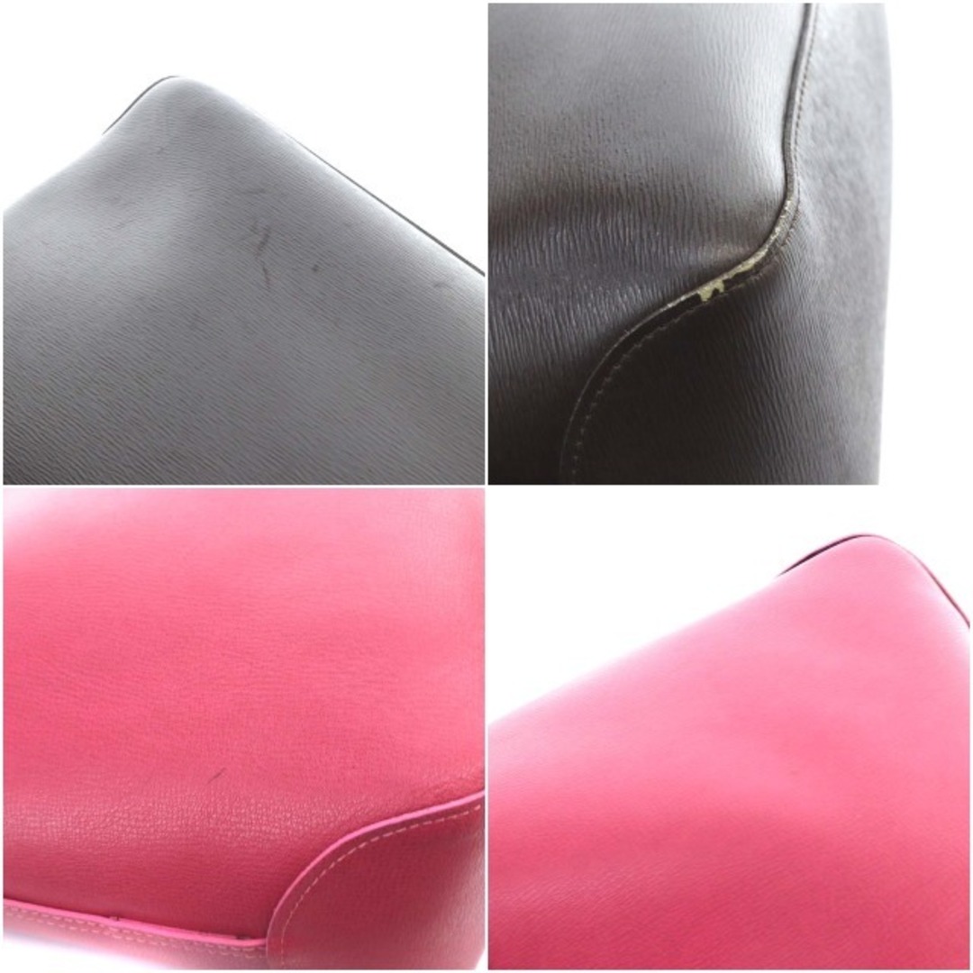 LONGCHAMP(ロンシャン)のロンシャン ロゾ リバーシブル トートバッグ ダークブラウン ピンク レディースのバッグ(トートバッグ)の商品写真