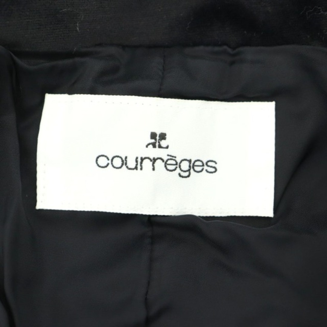 Courreges(クレージュ)のクレージュ テーラードジャケット ブレザー ベロア 38 M 黒 レディースのジャケット/アウター(その他)の商品写真