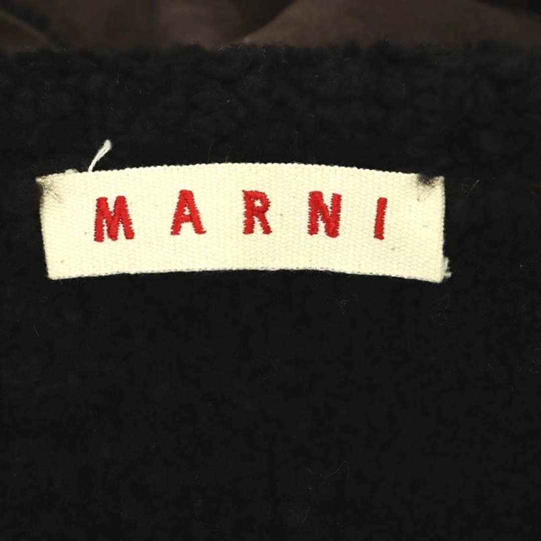 Marni(マルニ)のマルニ MARNI ムートンジャケット アウター 内ボア 42 茶 ブラウン レディースのジャケット/アウター(ブルゾン)の商品写真