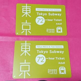 メトロ(METRO)の72♥️地下鉄 乗り放題♥️2枚 subway ticket(鉄道乗車券)