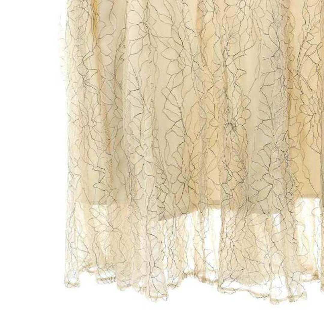 MERCURYDUO(マーキュリーデュオ)のMERCURYDUO コードレースハイウエストフレアマキシスカート 花柄 F レディースのスカート(ロングスカート)の商品写真