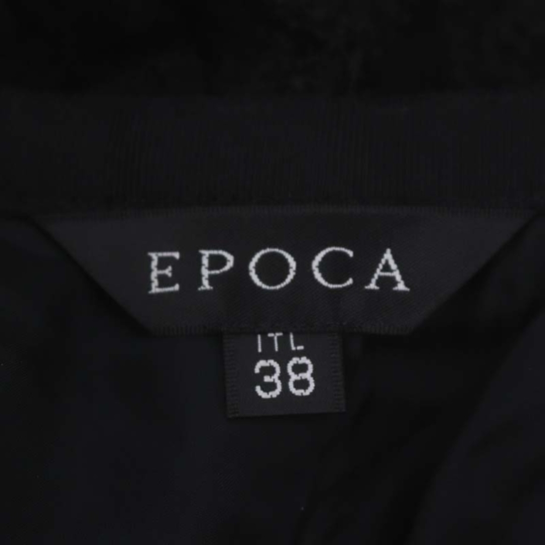 EPOCA(エポカ)のエポカ 花柄 ひざ丈 スカート 台形 レース I38 ブラック /MI ■OS レディースのスカート(ひざ丈スカート)の商品写真