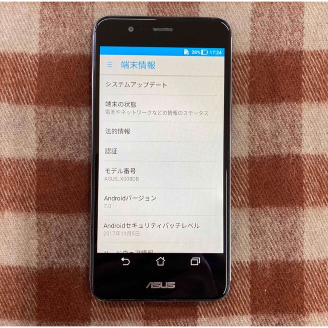 ASUS_X008DB スマホ/家電/カメラのスマートフォン/携帯電話(スマートフォン本体)の商品写真