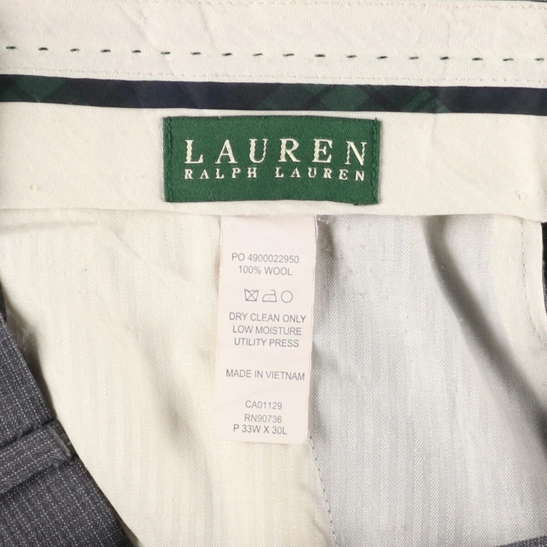 Ralph Lauren(ラルフローレン)の古着 ラルフローレン Ralph Lauren LAUREN ローレン ツータック ウール スラックスパンツ レディースXXL(w34) /eaa423513 レディースのパンツ(その他)の商品写真