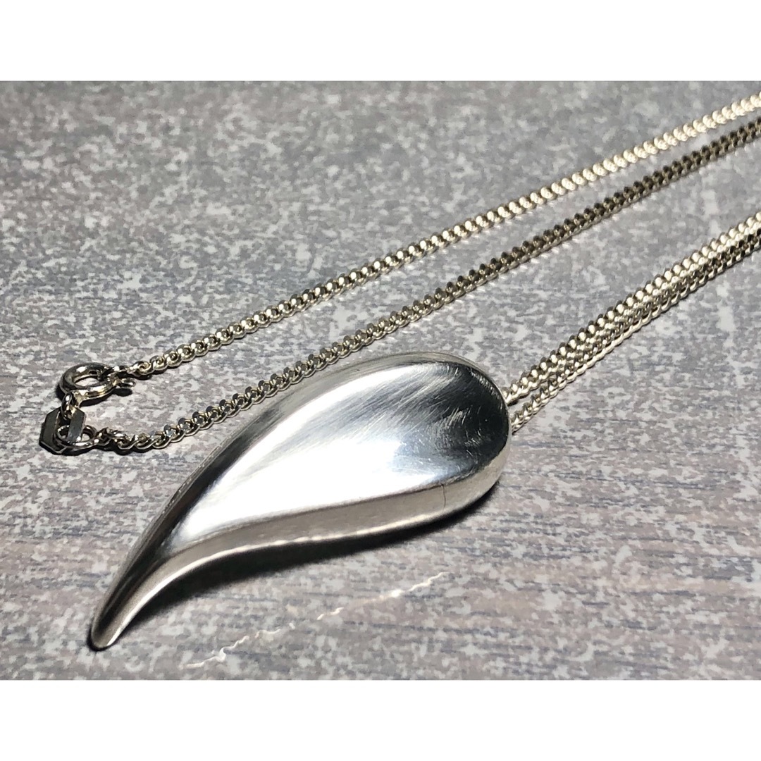 雫型　トップ　ネックレス　ロングチェーン　silver 925