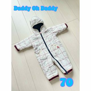 ダディオーダディー(daddy oh daddy)のDaddy Oh Daddy ジャンプスーツ 60-70 新生児　白アウター美品(カバーオール)