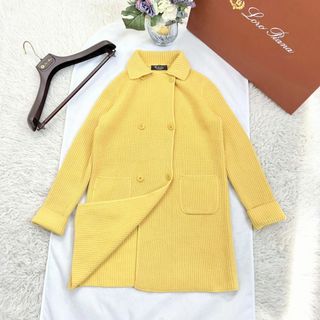 ロロピアーナ(LORO PIANA)の★Loro Piana★美品★最高級ベビーカシミヤ★春色ニットコート(ニットコート)