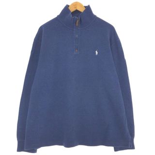 ラルフローレン(Ralph Lauren)の古着 ラルフローレン Ralph Lauren POLO RALPH LAUREN ハーフジップスウェットシャツ トレーナー メンズXL /eaa424452(スウェット)