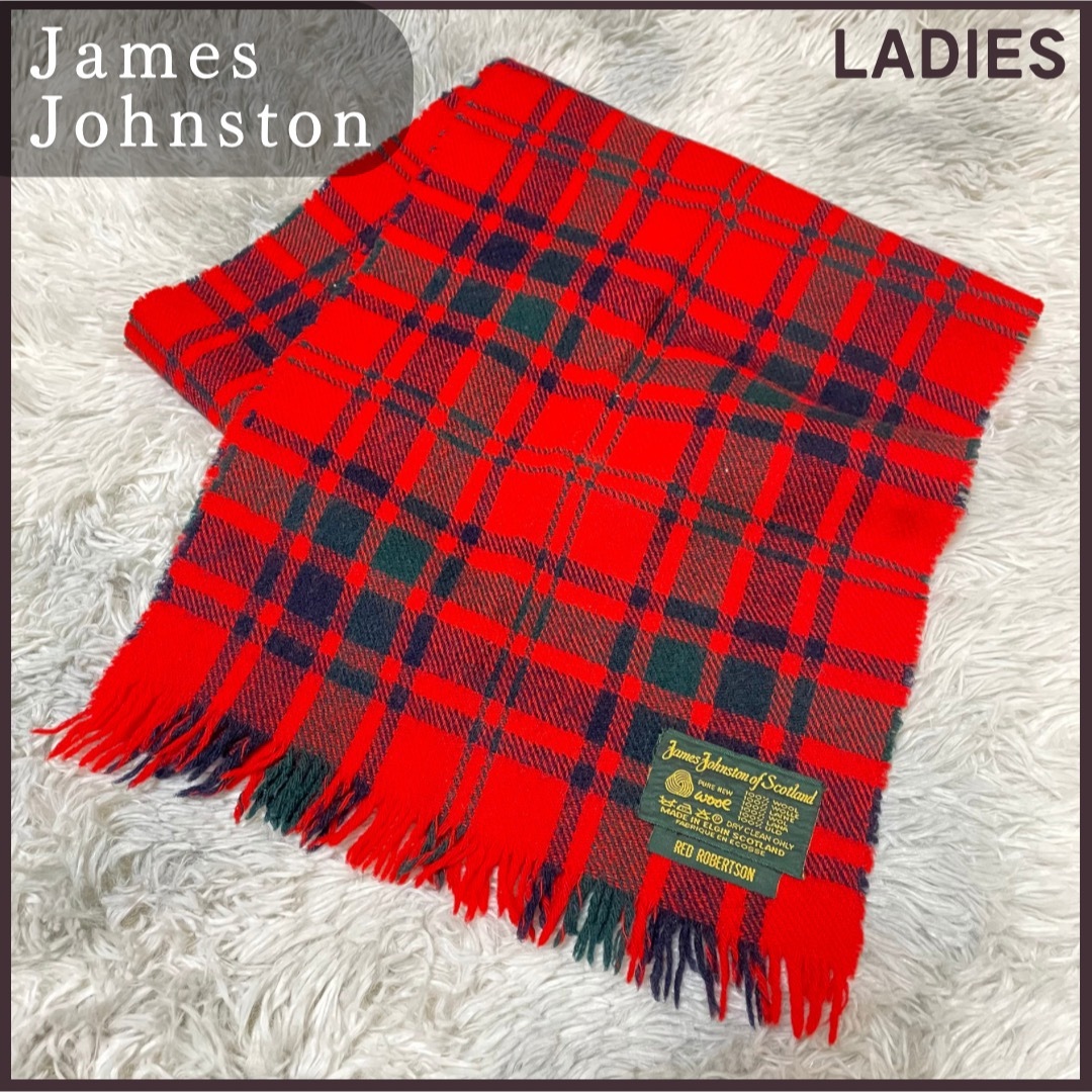 Johnstons - ジェームスジョンストン ウール チェック マフラー Johnstons - ジェームスジョンストン ウール チェック マフラー
