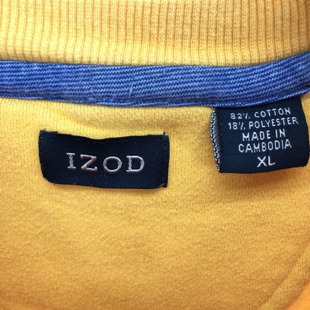 古着 IZOD ワンポイントロゴスウェットシャツ トレーナー メンズXL /eaa422046 メンズのトップス(スウェット)の商品写真