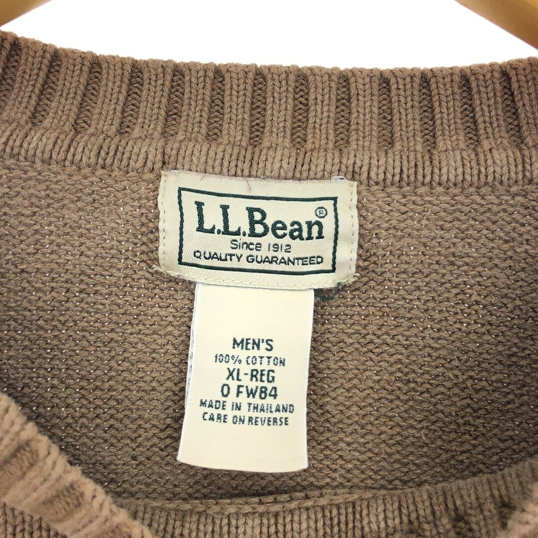 L.L.Bean(エルエルビーン)の古着 00年代 エルエルビーン L.L.Bean コットンニットセーター メンズXL /eaa399420 メンズのトップス(ニット/セーター)の商品写真