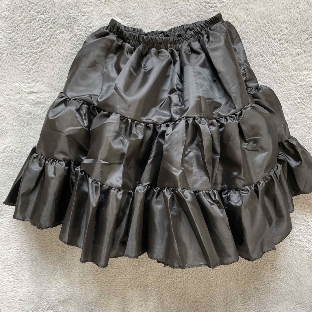  ブラック 黒 パニエ ロリータ ゴスロリ コスプレ サブカル ふわふわ レディースのスカート(その他)の商品写真