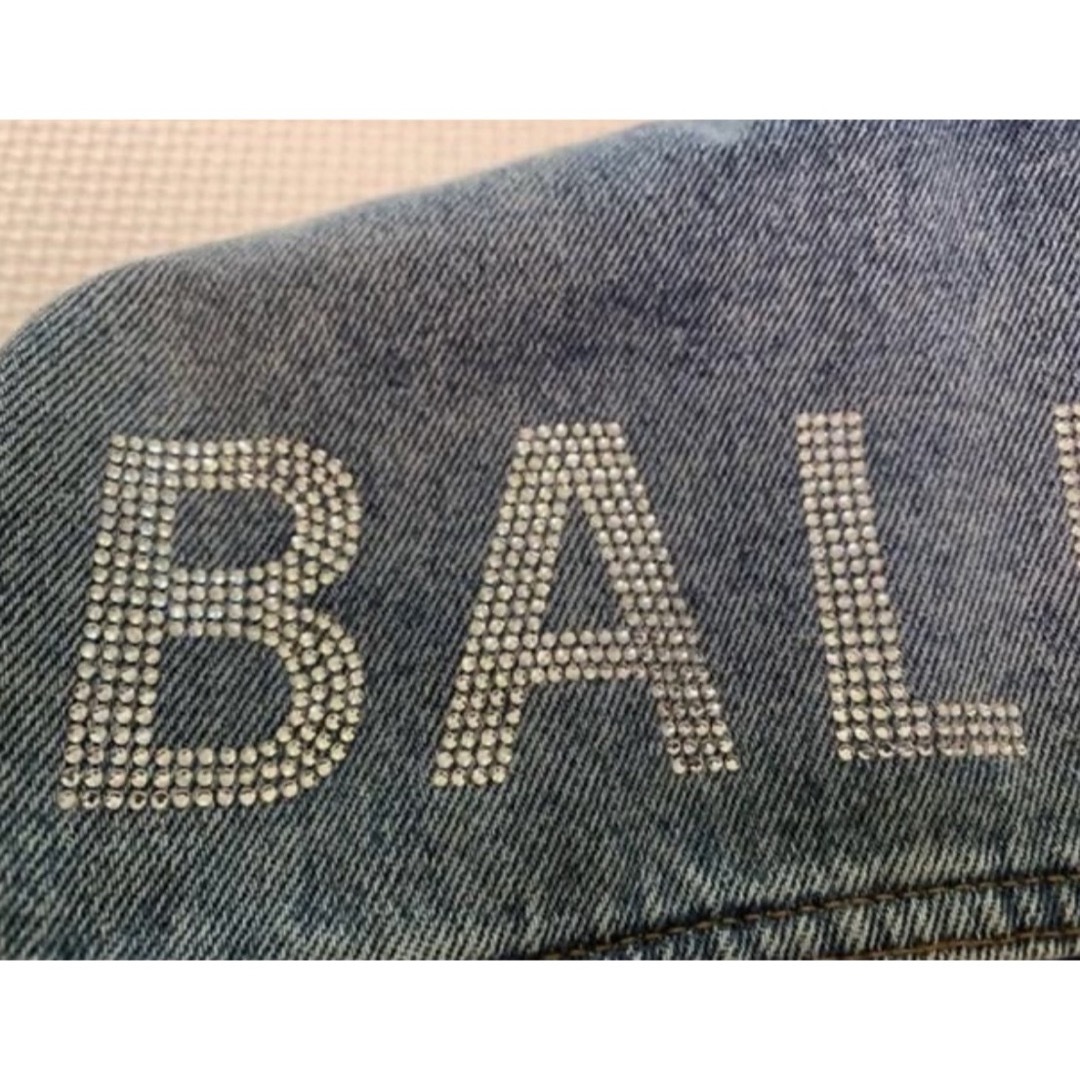Balenciaga(バレンシアガ)の23万バレンシアガ　スワロフスキー　ロゴデニムバック　　値下げ交渉可能です メンズのジャケット/アウター(Gジャン/デニムジャケット)の商品写真