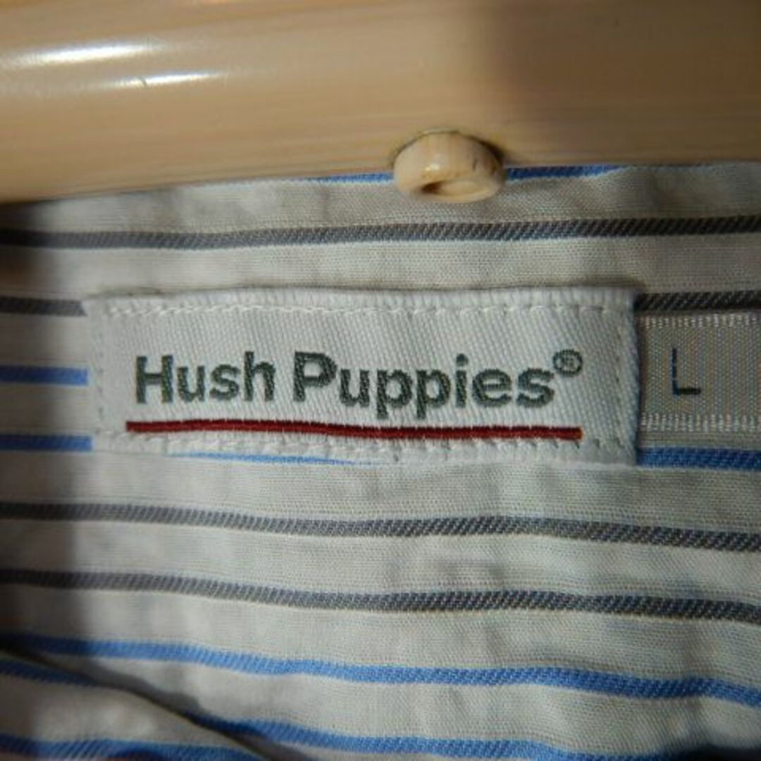 Hush Puppies(ハッシュパピー)の8126　　ハッシュパピー　7分袖　ボーダー　デザイン　シャツ　人気 メンズのトップス(シャツ)の商品写真