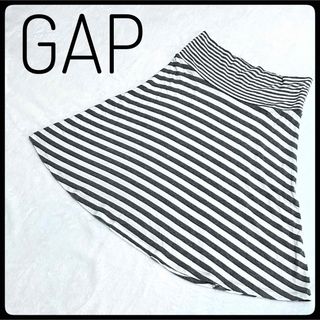 ギャップ(GAP)のGAP 膝丈スカート　ストレッチ　マタニティ　ボーダー　ミニスカート　M 部屋着(ミニスカート)