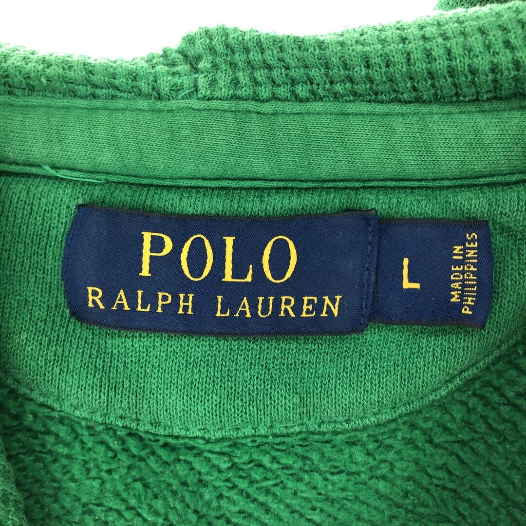 Ralph Lauren(ラルフローレン)の古着 ラルフローレン Ralph Lauren POLO RALPH LAUREN スウェットハーフジップパーカー メンズL /eaa424436 メンズのトップス(スウェット)の商品写真