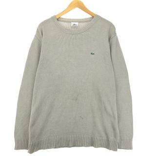 ラコステ(LACOSTE)の古着 00年代 ラコステ LACOSTE コットンニットセーター メンズXXL /eaa399410(ニット/セーター)