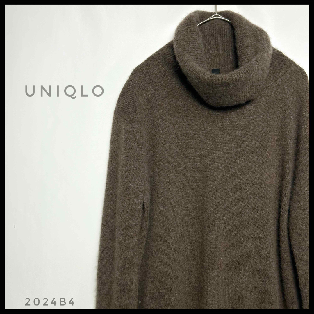 UNIQLO(ユニクロ)のUNIQLO カシミヤ100% タートルネック　ニットセーター　ブラウン レディースのトップス(ニット/セーター)の商品写真