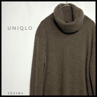 ユニクロ(UNIQLO)のUNIQLO カシミヤ100% タートルネック　ニットセーター　ブラウン(ニット/セーター)