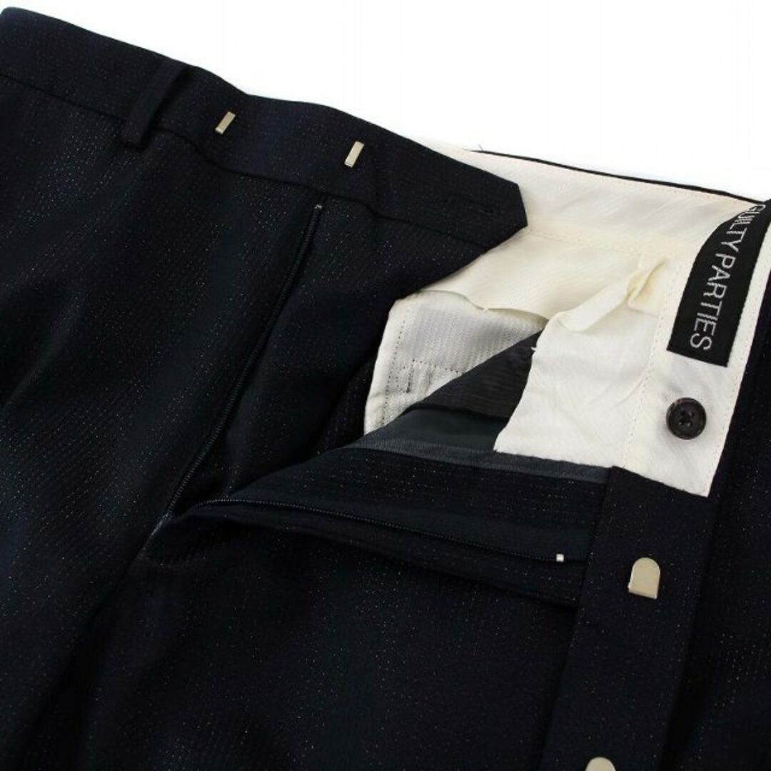 WACKO MARIA(ワコマリア)のWACKO MARIA テーパードパンツ スラックス ラメストライプ L 紺 メンズのパンツ(スラックス)の商品写真