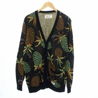 ワコマリア(WACKO MARIA)のWACKO MARIA PINEAPPLE CARDIGAN M 黒(カーディガン)