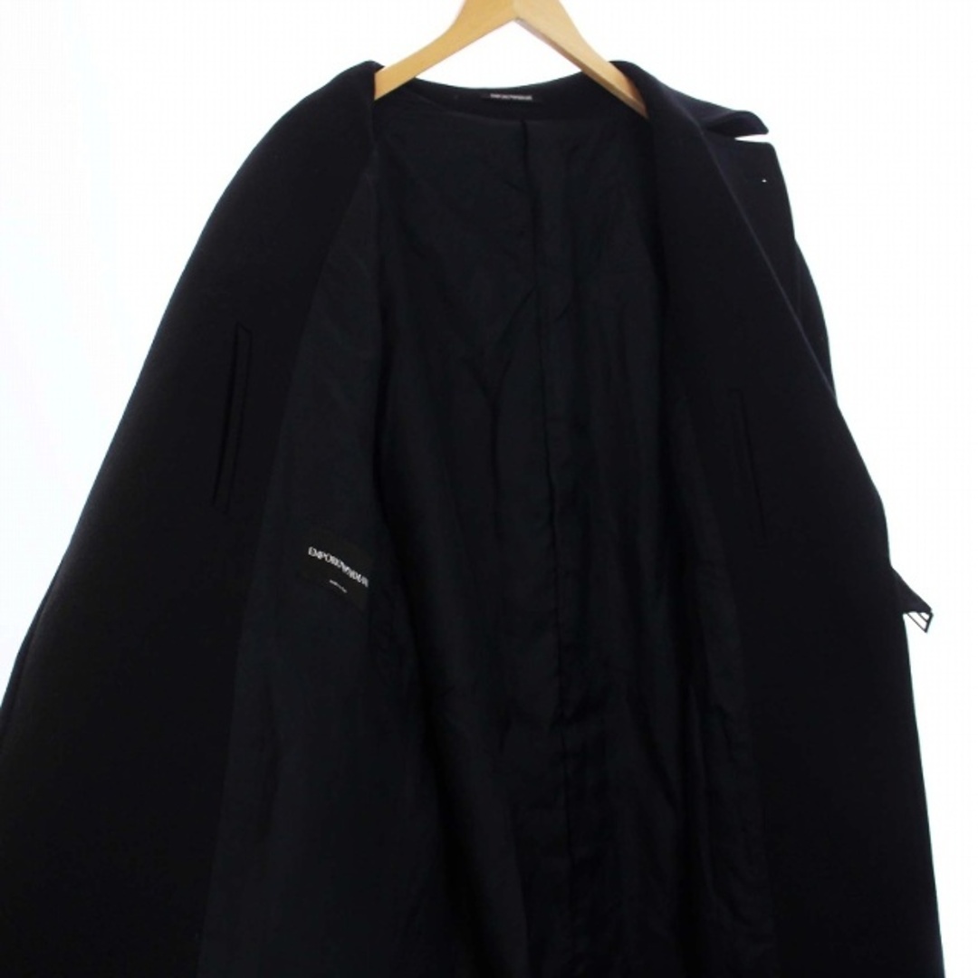 Emporio Armani(エンポリオアルマーニ)のEMPORIO ARMANI ローブコート チェスターコート ロング 48 黒 メンズのジャケット/アウター(その他)の商品写真