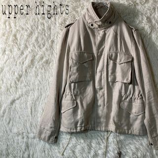 アッパーハイツ(upper hights)の美品 ARMY upper hights リネンミリタリージャケット 1(ミリタリージャケット)