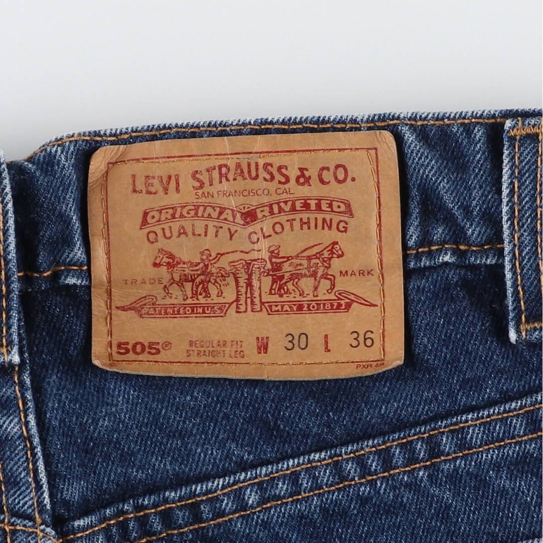 Levi's(リーバイス)の古着 90年代 リーバイス Levi's 505 REGULAR FIT STRAIGHT LEG テーパードデニムパンツ USA製 レディースL(w28) ヴィンテージ /eaa423746 レディースのパンツ(デニム/ジーンズ)の商品写真