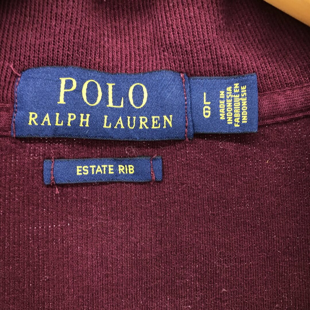 Ralph Lauren(ラルフローレン)の古着 ラルフローレン Ralph Lauren POLO RALPH LAUREN ESTATE RIB コットンニットハーフジップセーター メンズL /eaa379224 メンズのトップス(ニット/セーター)の商品写真