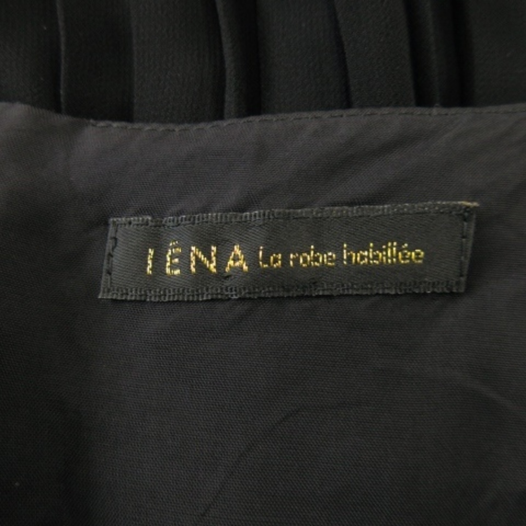 IENA(イエナ)のイエナ ワンピース ドレス ひざ丈 ドレープネック ノースリーブ 絹 切替 黒 レディースのワンピース(ひざ丈ワンピース)の商品写真