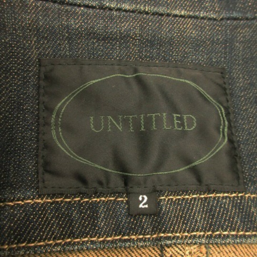 UNTITLED(アンタイトル)のアンタイトル ジャケット テーラード デニム ウォッシュ加工 カジュアル 2 紺 レディースのジャケット/アウター(その他)の商品写真