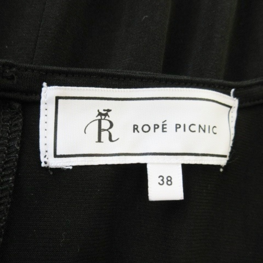 Rope' Picnic(ロペピクニック)のロペピクニック ワンピース ミニ 半袖 ストレッチ フリル フェミニン 38 黒 レディースのワンピース(ミニワンピース)の商品写真