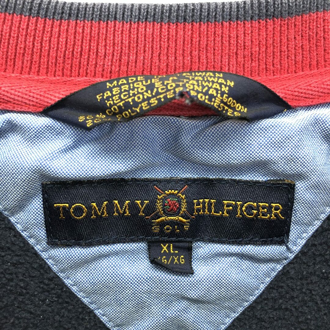 TOMMY HILFIGER(トミーヒルフィガー)の古着 00年代 トミーヒルフィガー TOMMY HILFIGER GOLF 無地 ブランクスウェットシャツ トレーナー メンズXL /eaa423925 メンズのトップス(スウェット)の商品写真