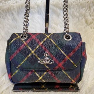 ヴィヴィアンウエストウッド(Vivienne Westwood)の美品 ヴィヴィアンウエストウッド ショルダーバッグ ミニバッグ ポーチ チェック(ショルダーバッグ)