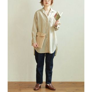 アトリエドゥサボン(l'atelier du savon)のCu/C cold dyed　開襟シャツ(シャツ/ブラウス(長袖/七分))