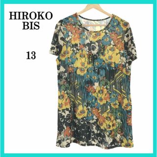 HIROKO BIS - 美品 HIROKO BIS ヒロコビス チュニック 半袖 総柄 13AB