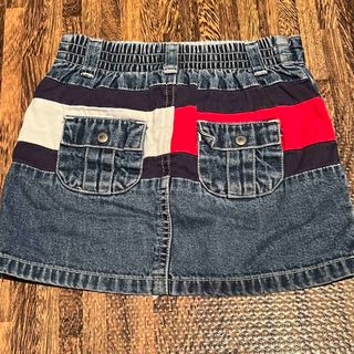 TOMMY HILFIGER - baiyaトミーヒルフィガーデニムスカートロゴ赤白2歳女の子ベビー90cm2T