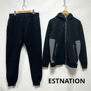 エストネーション(ESTNATION)のESTNATION エストネーション メンズ ジャージ上下 ブラック L-XL(ジャージ)