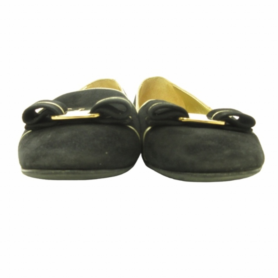 Salvatore Ferragamo(サルヴァトーレフェラガモ)のサルヴァトーレフェラガモ フラットパンプス ブラック 7 1/2 IBO48 レディースの靴/シューズ(ハイヒール/パンプス)の商品写真