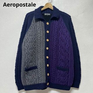 エアロポステール(AEROPOSTALE)のaeropostale メンズ ニットカーディガン マルチカラー Lサイズ(その他)