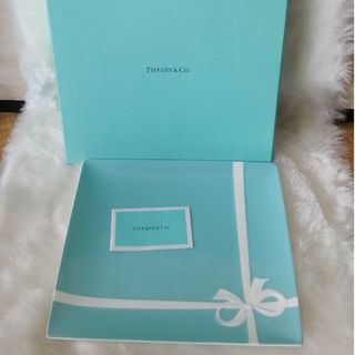 ティファニー(Tiffany & Co.)のTiffany& Co.ティファニーブルーリボンプレート正方形お皿(食器)