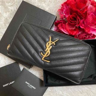 Yves Saint Laurent - 正規品 イヴ・サンローラン 長財布 ピンク