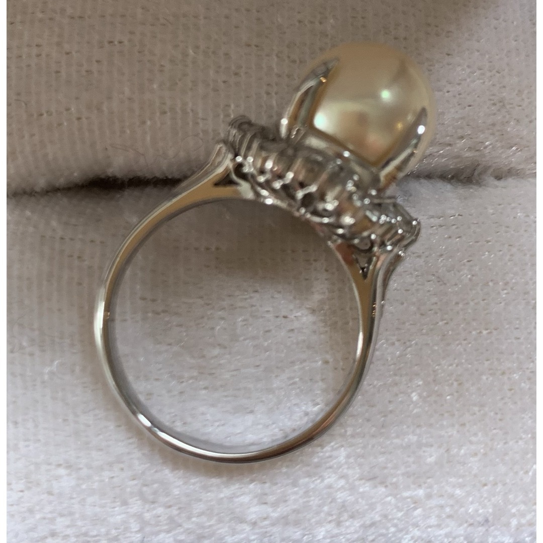 アコヤ真珠・指輪（微量ダイヤ）silver ☆antique☆ レディースのアクセサリー(リング(指輪))の商品写真