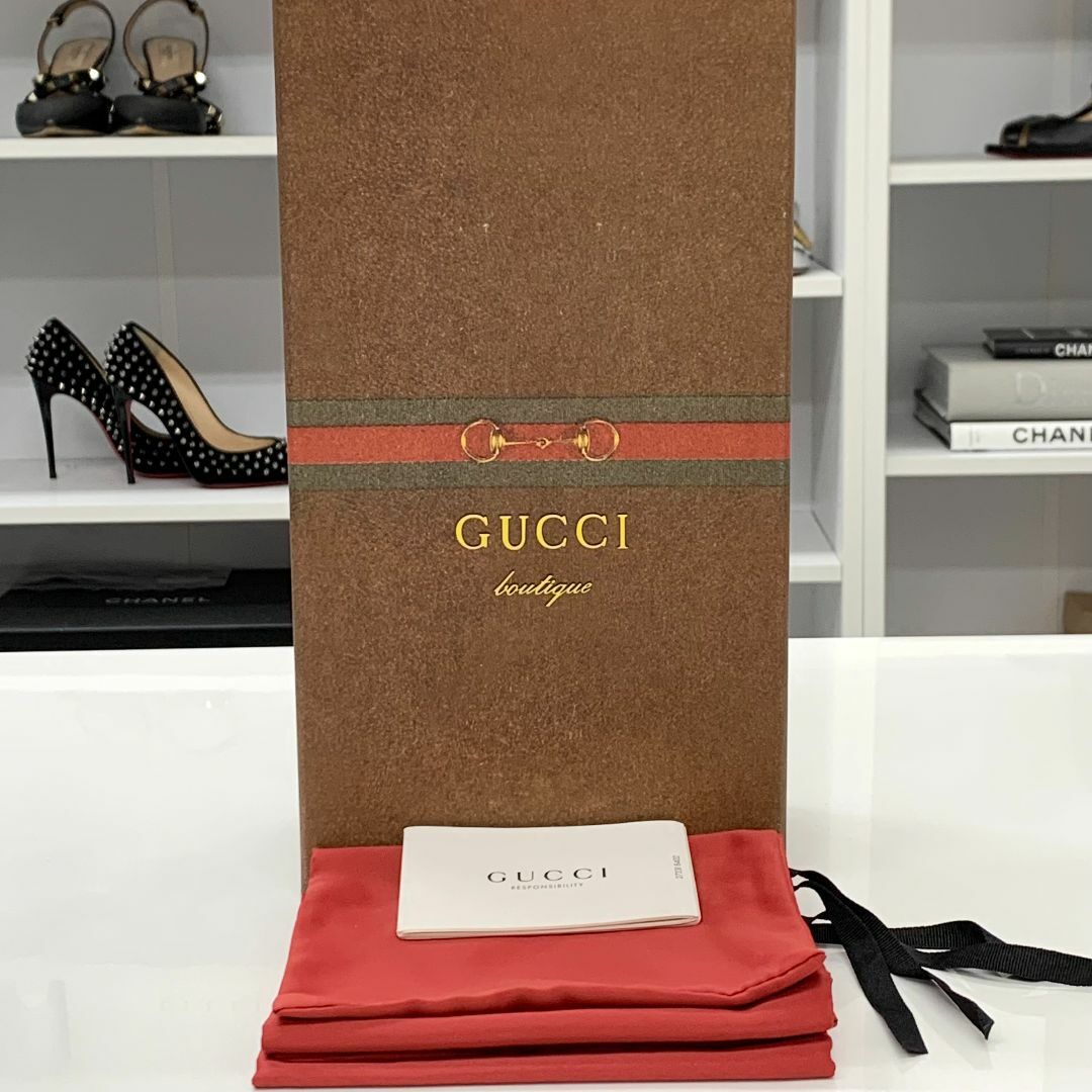 Gucci(グッチ)の7401 未使用 グッチ レザー ホースビット チェーン スリングバックパンプス レディースの靴/シューズ(ハイヒール/パンプス)の商品写真